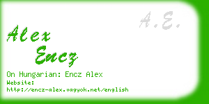 alex encz business card